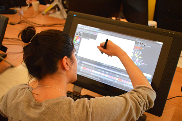 Trainee Animation Assistants at Lupus Films’ satellite animation studio on Holloway Road, North London